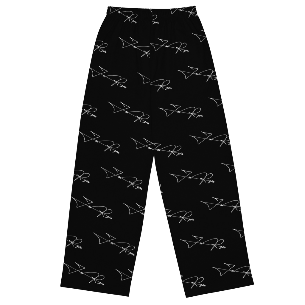 ZK Sign Pants 001 wide-leg pants, back view | VALYRX | card-back-designed