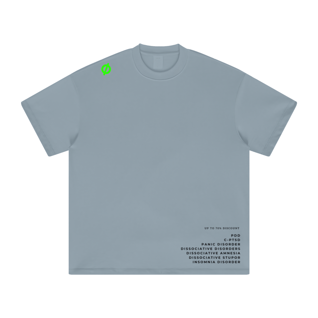 305GSM Unisex FOG Earth-Tone 20-Color Drop-Shoulder T-shirt Haze blue