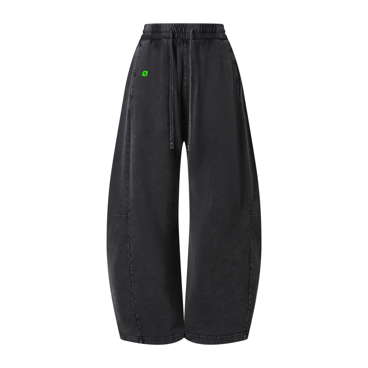 320GSM Men's Textured Denim Curved Panel Pants snow washed