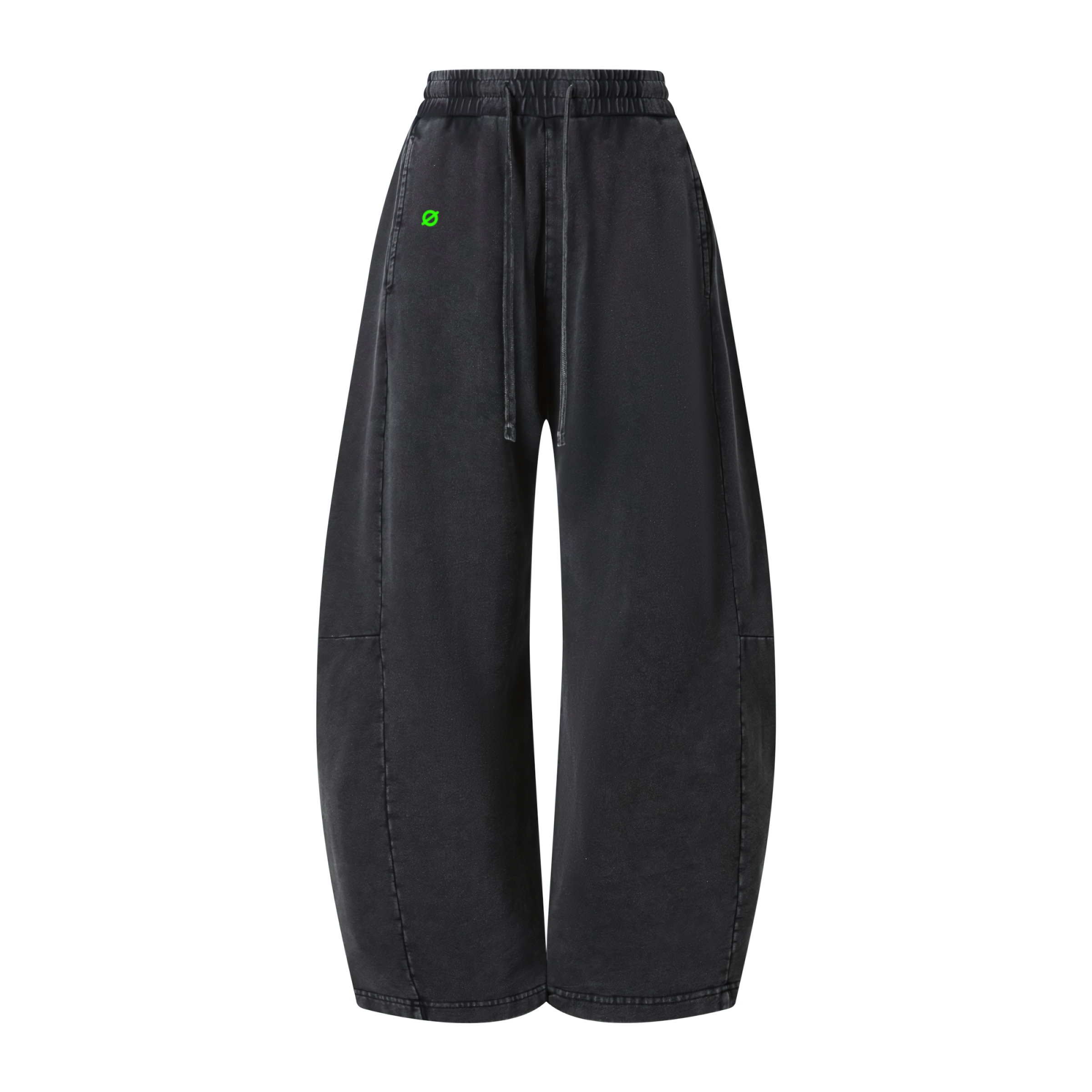 320GSM Men's Textured Denim Curved Panel Pants snow washed