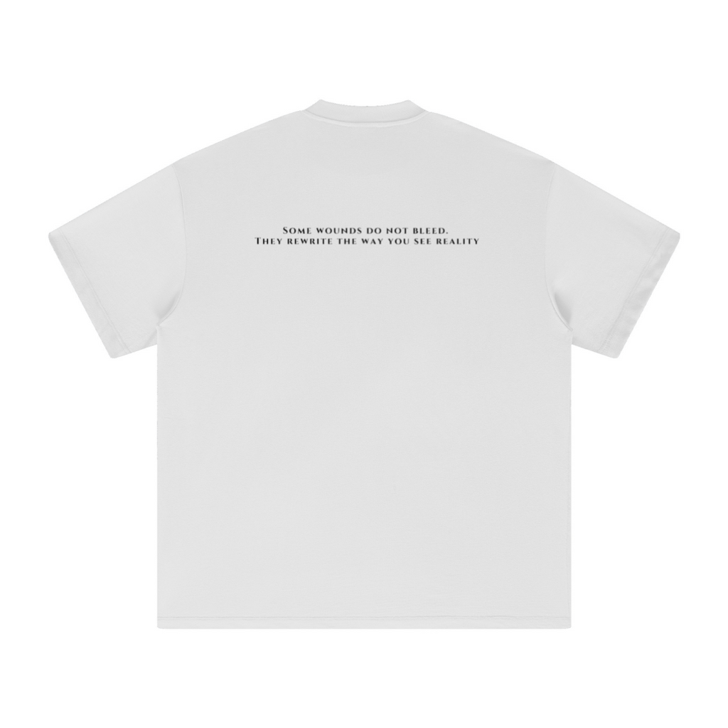 305GSM Unisex FOG Earth-Tone 20-Color Drop-Shoulder T-shirt White