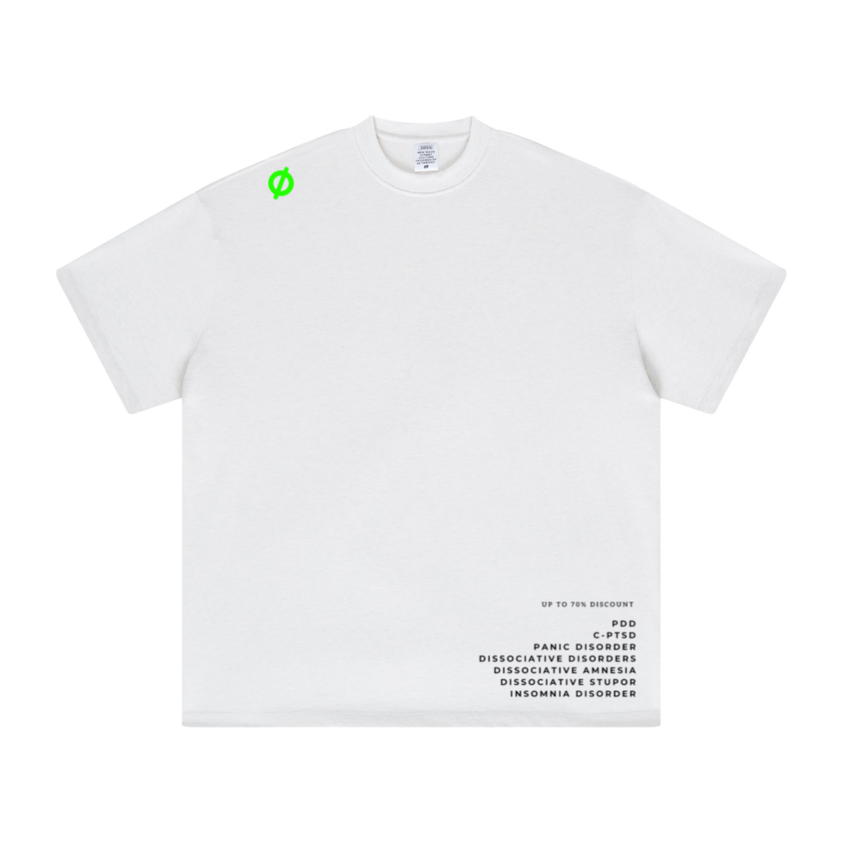 305GSM Unisex FOG Earth-Tone 20-Color Drop-Shoulder T-shirt White