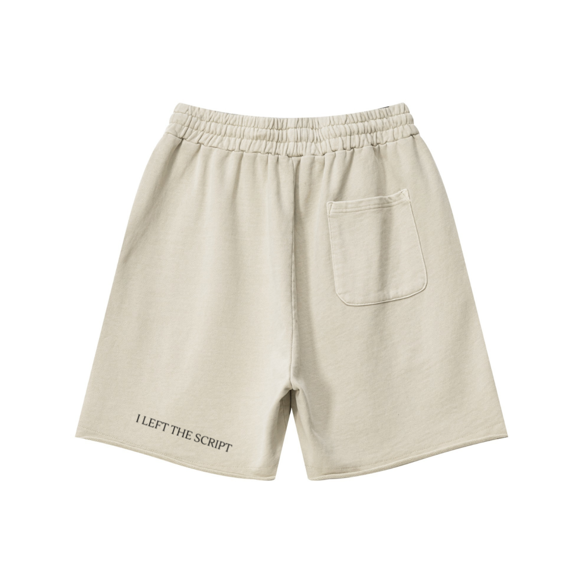 370GSM Unisex Heavyweight Raw-Edge Pigment-Washed Shorts Medium gray