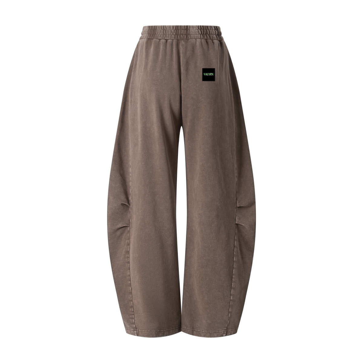 320GSM Heavyweight Cotton Slub Snow Wash Curved Leg Pants Vintage Dark Brown
