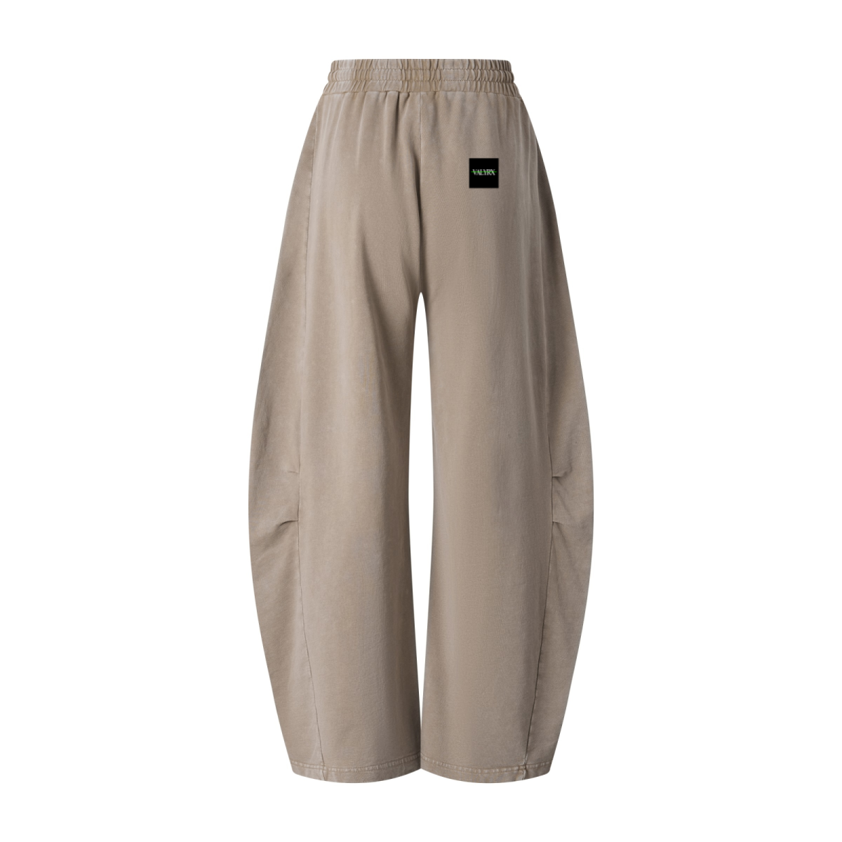 320GSM Heavyweight Cotton Slub Snow Wash Curved Leg Pants Vintage Khaki