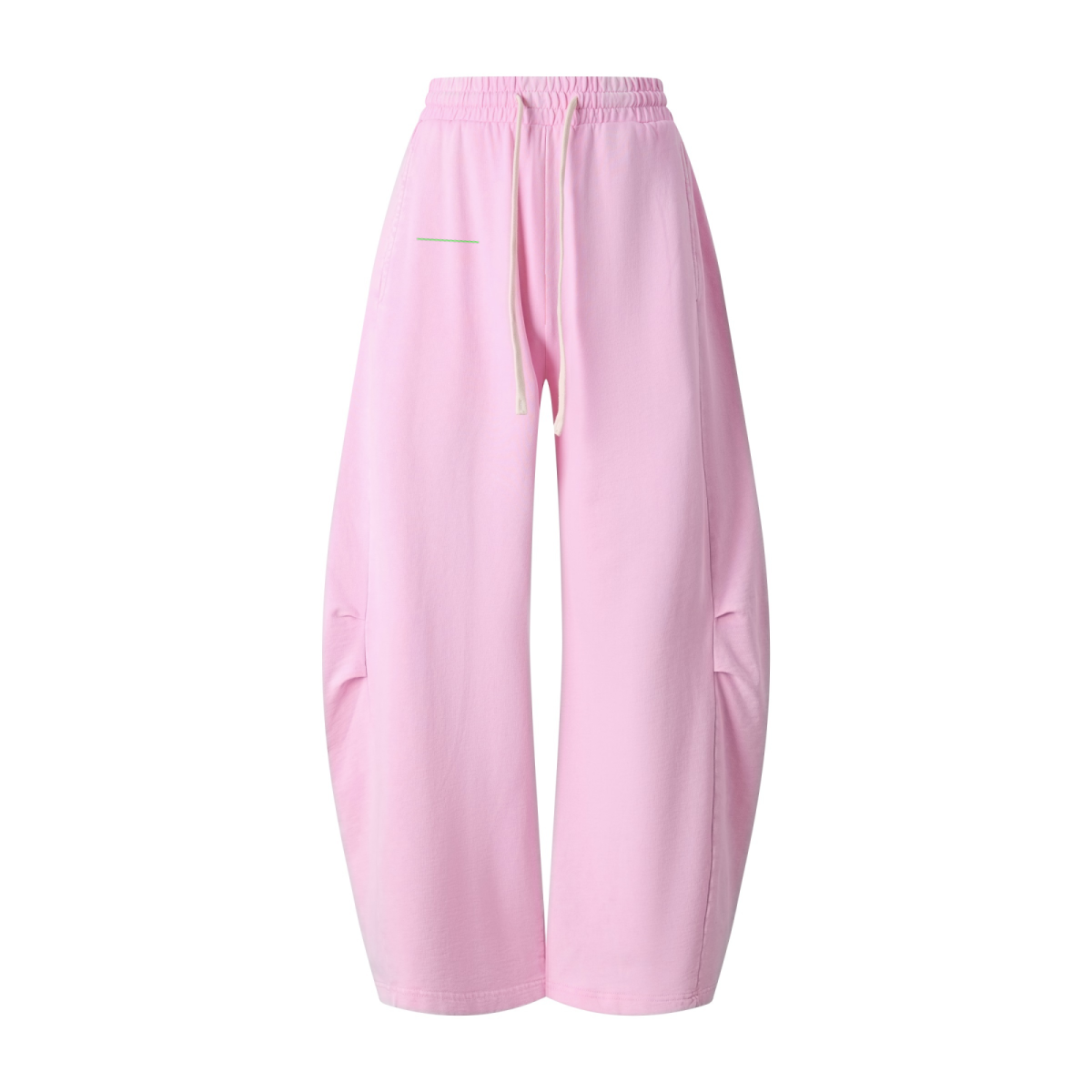 320GSM Heavyweight Cotton Slub Snow Wash Curved Leg Pants Vintage Peach Pink