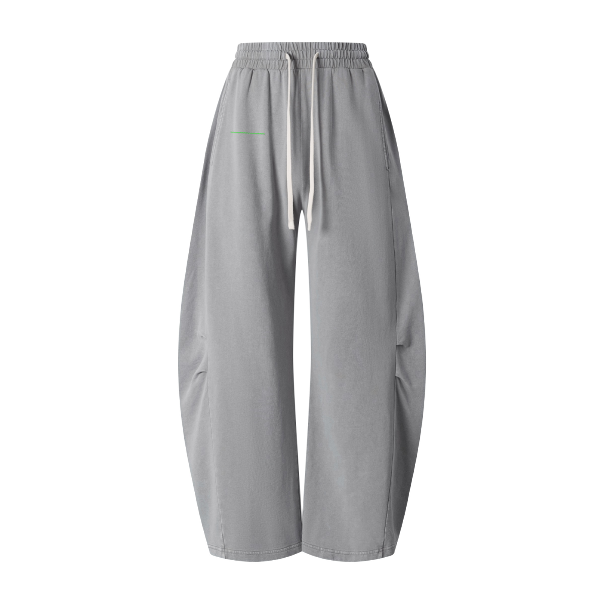 320GSM Heavyweight Cotton Slub Snow Wash Curved Leg Pants Vintage Heather Gray