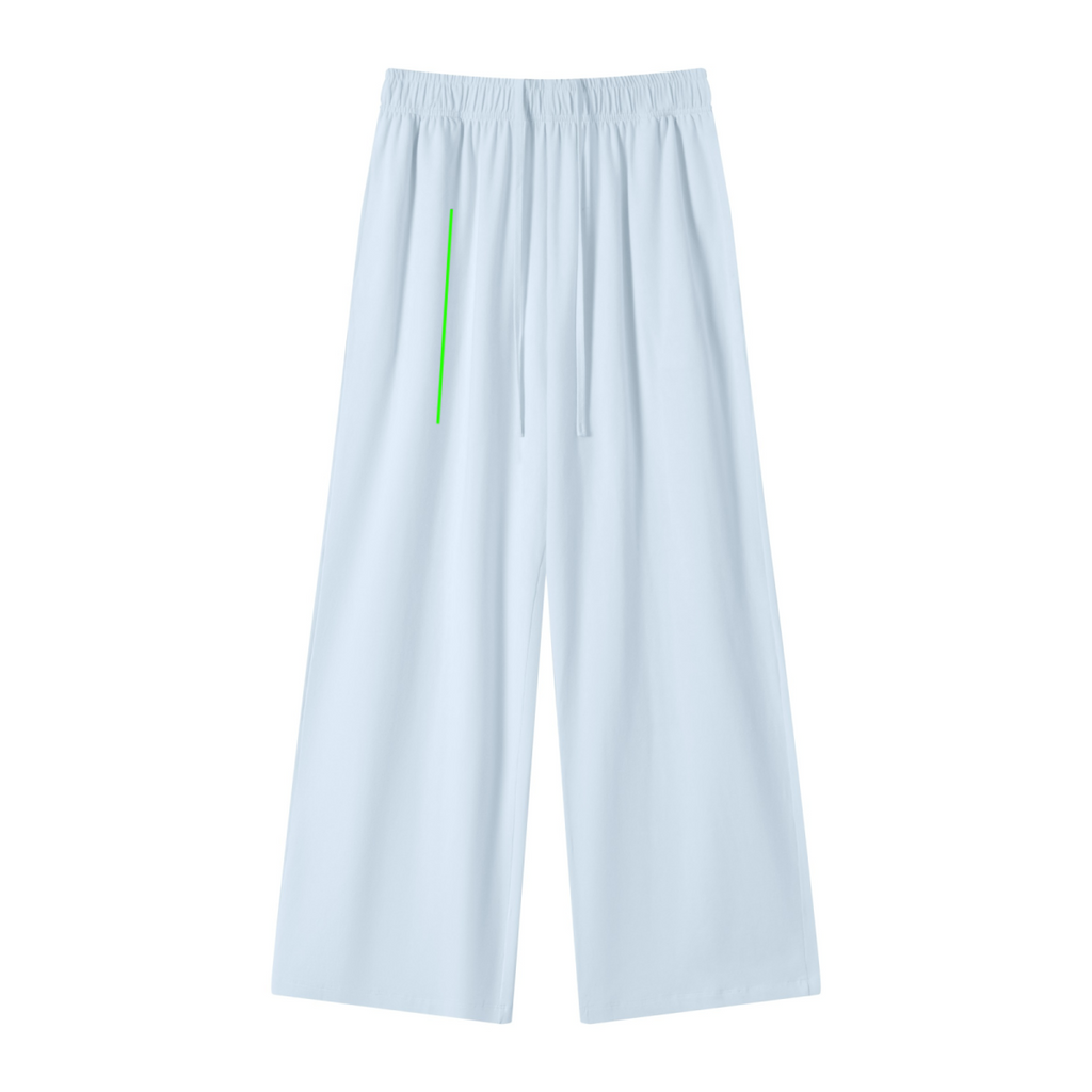 200GSM Women’s High-Stretch Slim Straight Pants Baby Blue