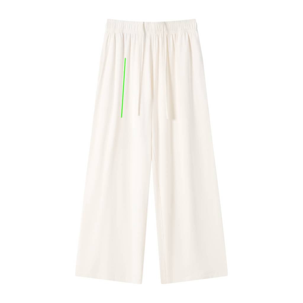 200GSM Women’s High-Stretch Slim Straight Pants Beige Apricot