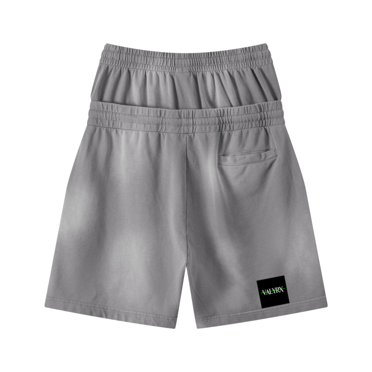 320GSM Heavyweight Cotton Slub Spray Wash Relaxed Fit Shorts Vintage Heather Gray