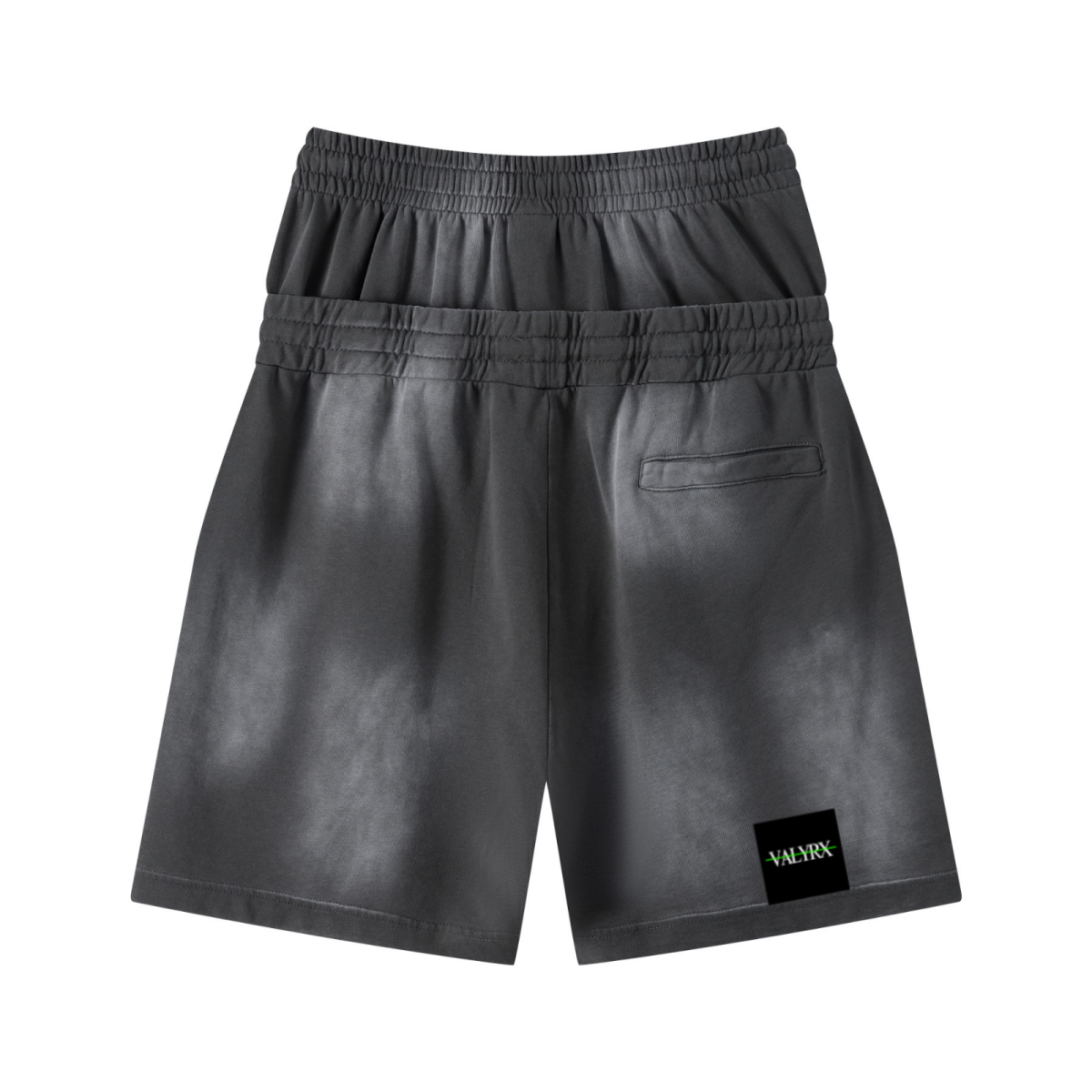 320GSM Heavyweight Cotton Slub Spray Wash Relaxed Fit Shorts Vintage Dark Gray