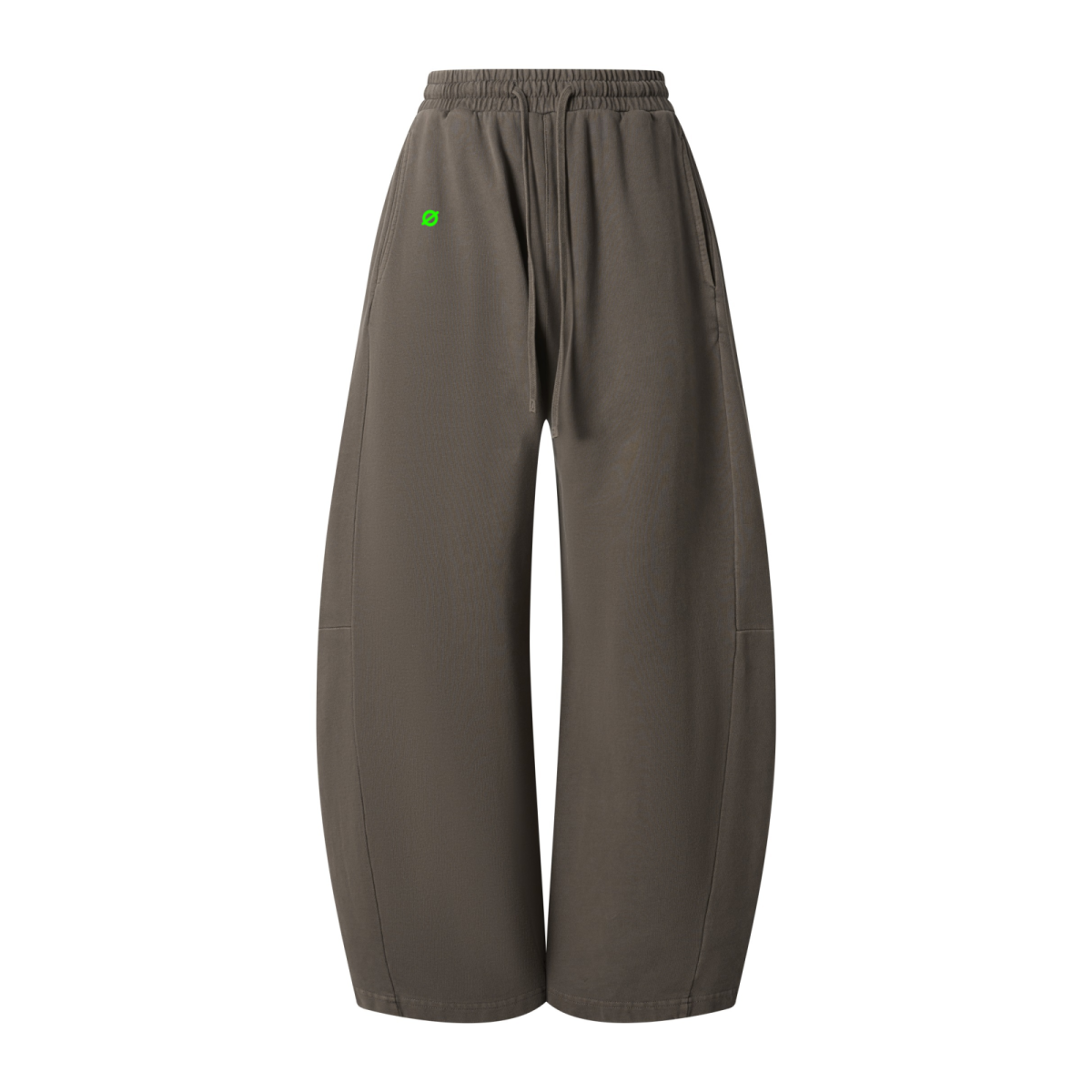 320GSM Men's Textured Denim Curved Panel Pants Coffee