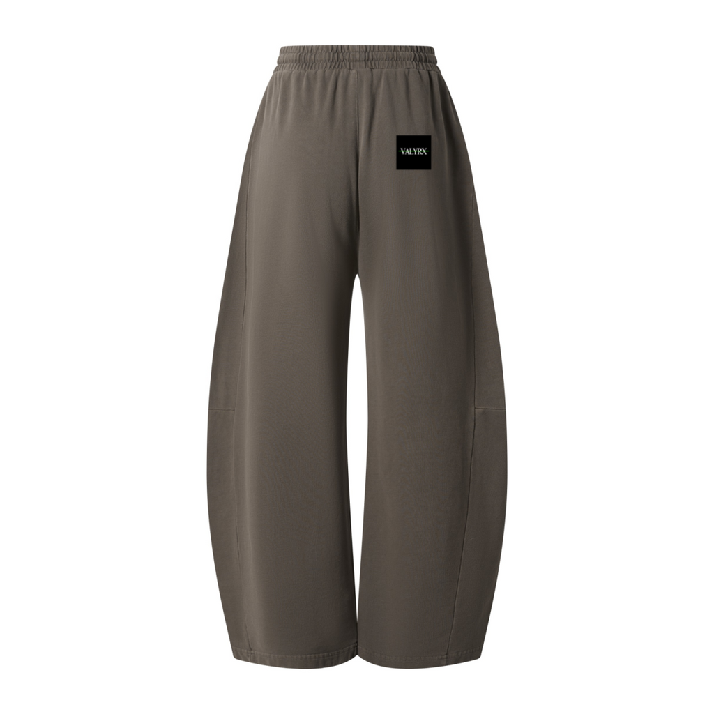 320GSM Men's Textured Denim Curved Panel Pants Coffee