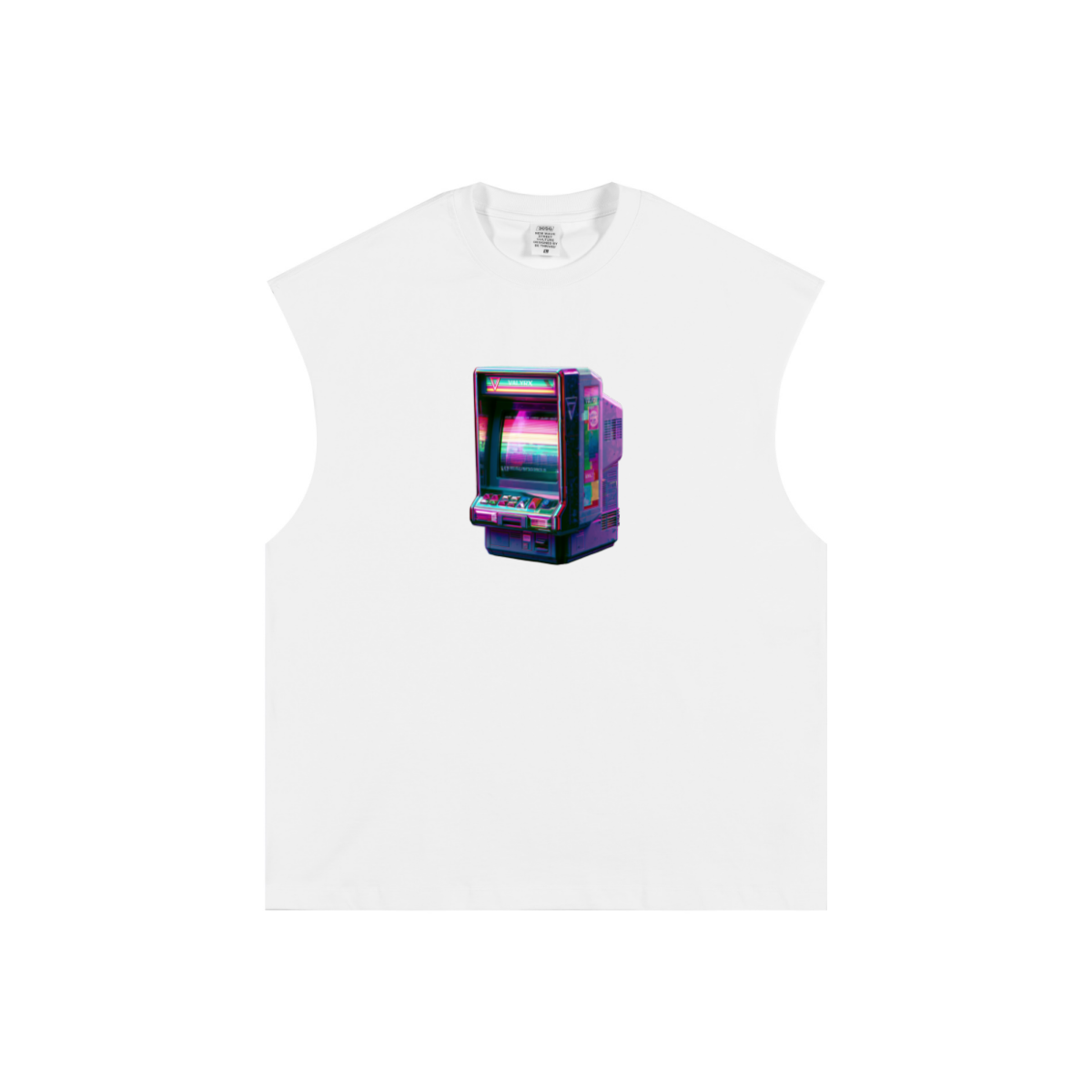 305GSM Unisex Earth-Tone Tank Top White