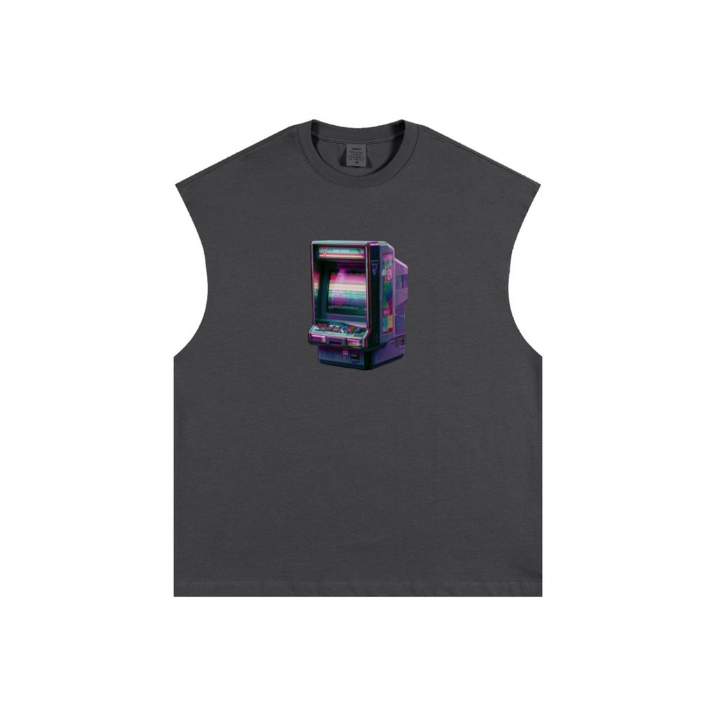 305GSM Unisex Earth-Tone Tank Top Carbon Grey