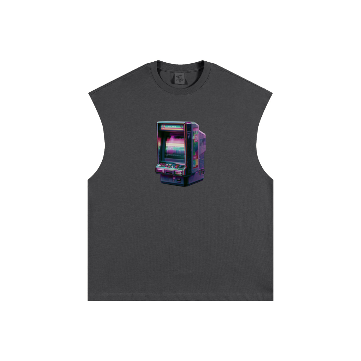 305GSM Unisex Earth-Tone Tank Top Carbon Grey