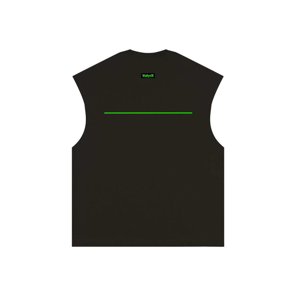 305GSM Unisex Earth-Tone Tank Top Black