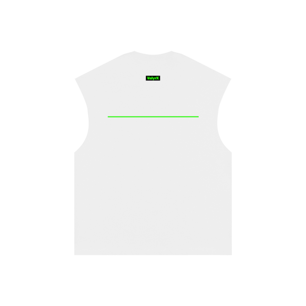 305GSM Unisex Earth-Tone Tank Top White