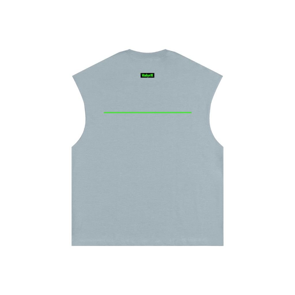 305GSM Unisex Earth-Tone Tank Top Haze Blue