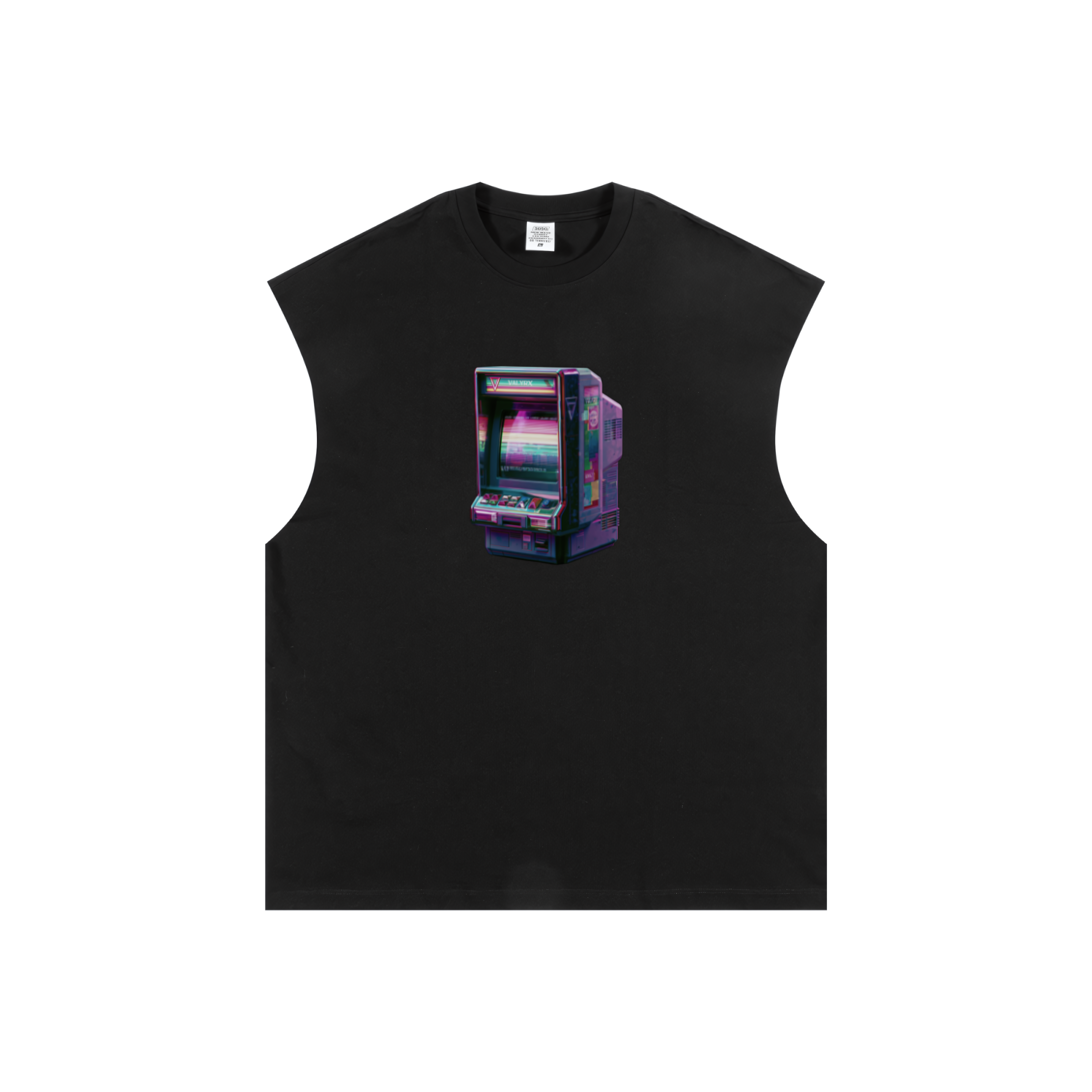 305GSM Unisex Earth-Tone Tank Top Black