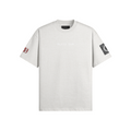 Black Sun heavyweight T-shirt in Heather Gray, product view | VALYRX | card-front-designed