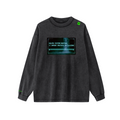 250GSM Unisex Long-Sleeve Crew Shirt Snow Wash