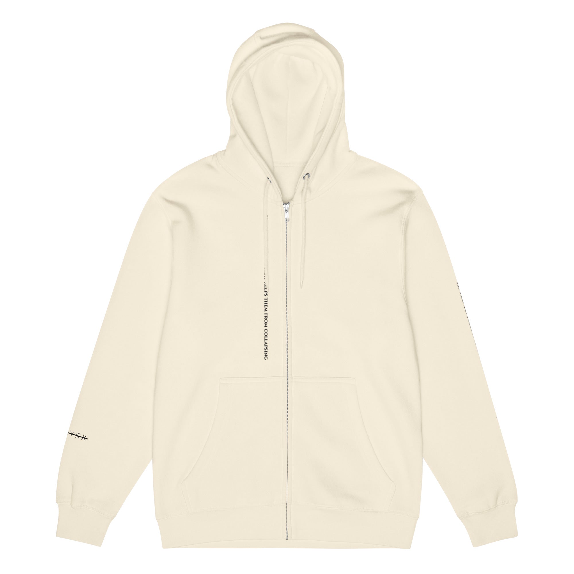 001-Reality full-zip hoodie, additional PRJ-001 product view 5 | VALYRX | card-front-designed