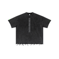 310GSM Unisex Washed 100% Cotton T-Shirt Vintage Black