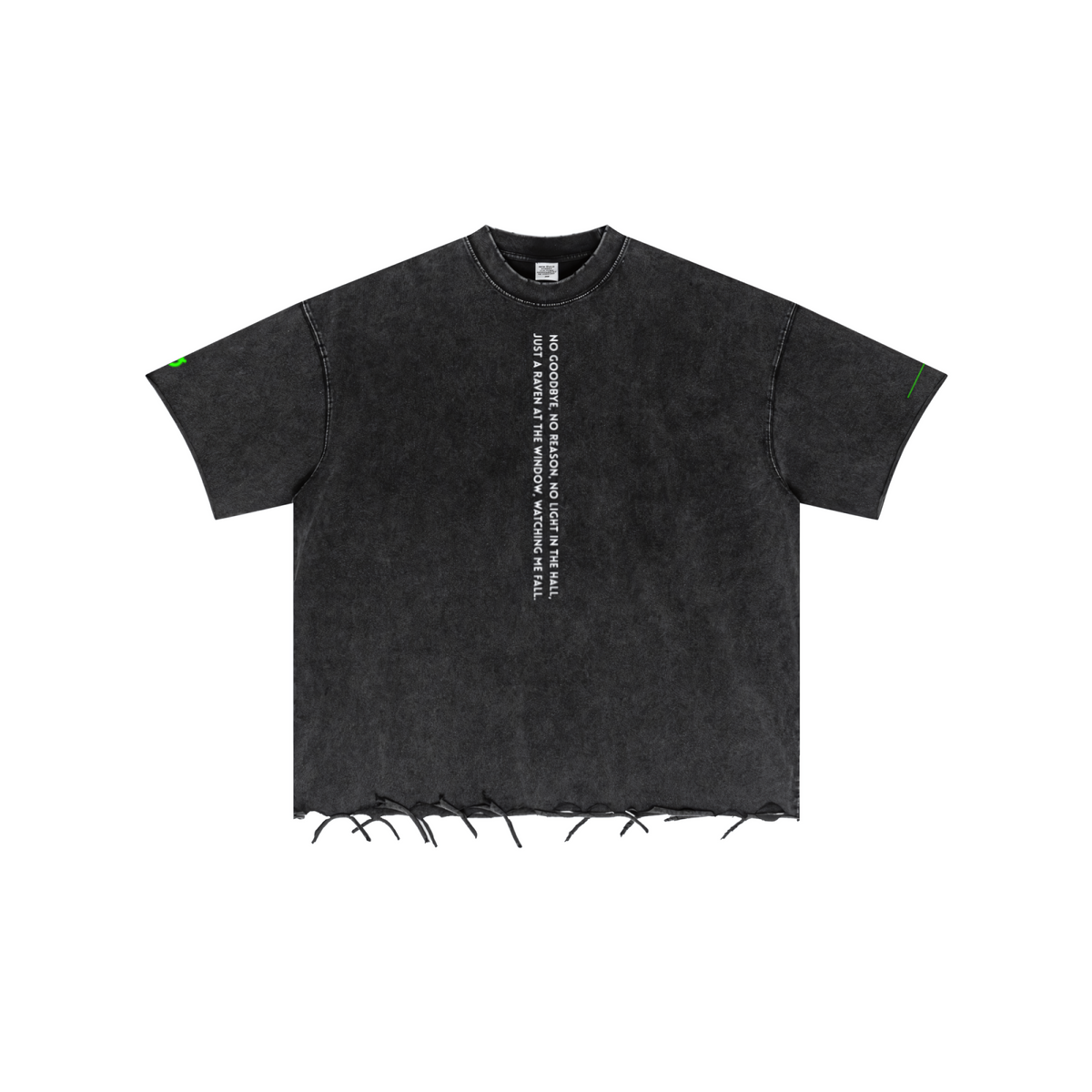 310GSM Unisex Washed 100% Cotton T-Shirt Vintage Black