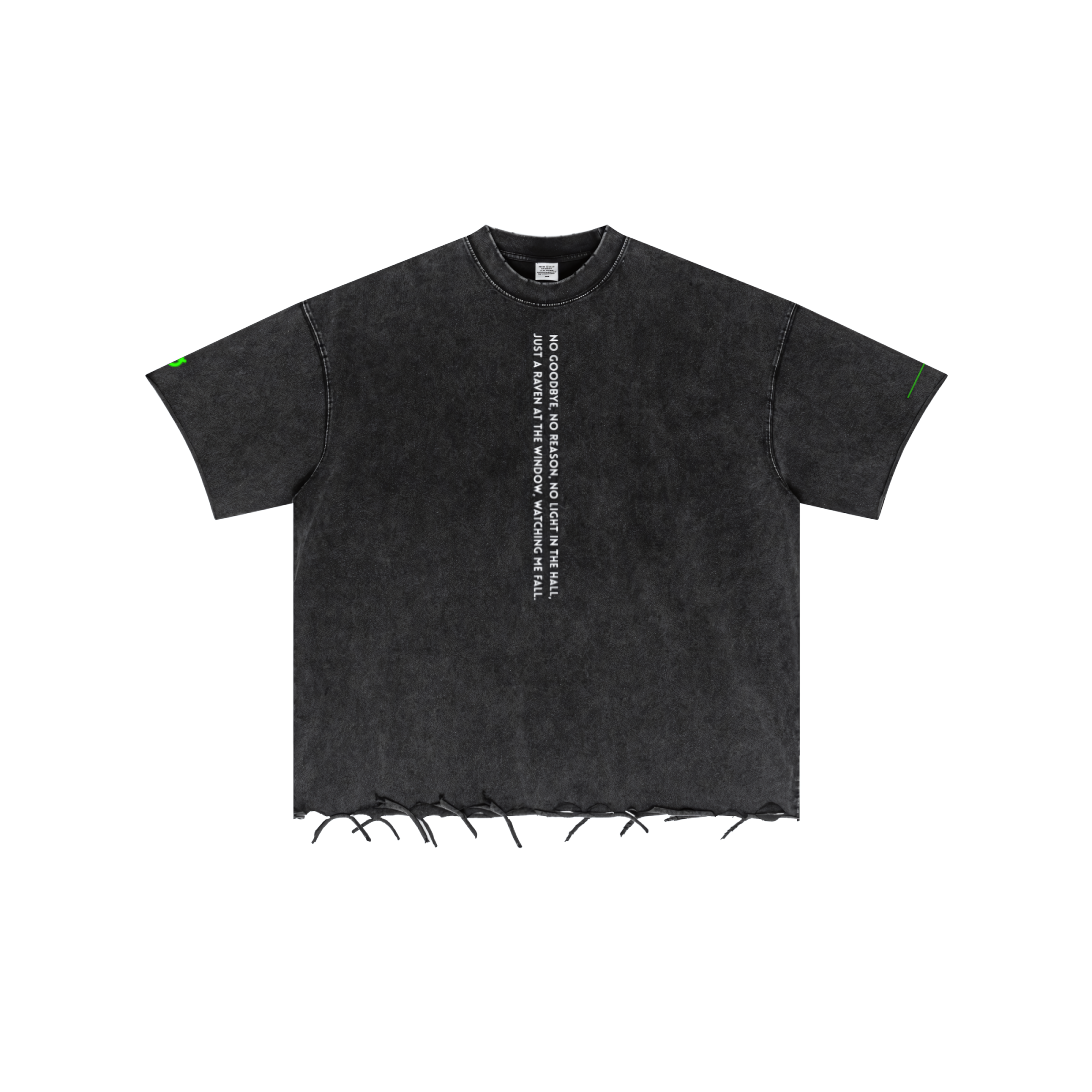 310GSM Unisex Washed 100% Cotton T-Shirt Vintage Black